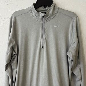 Nike Gray Lightweight Quarter-Zip Jacket